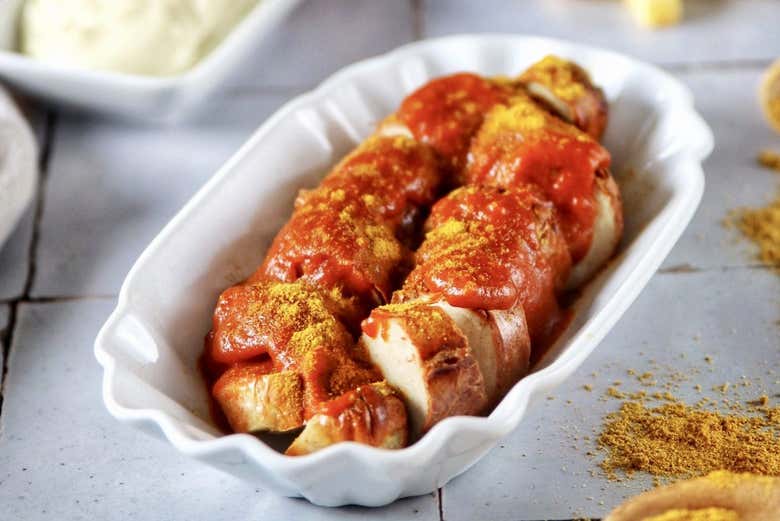 Vamos experimentar o currywurst